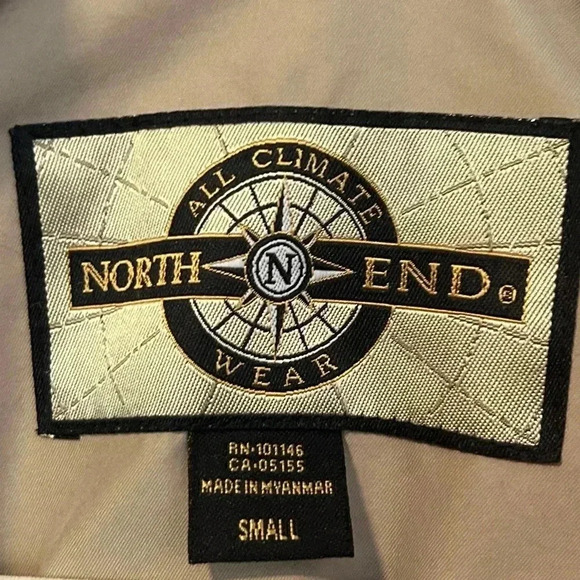 North End All Climate Wear Khaki Windbreaker Jacket Size Small - Picture 2 of 11